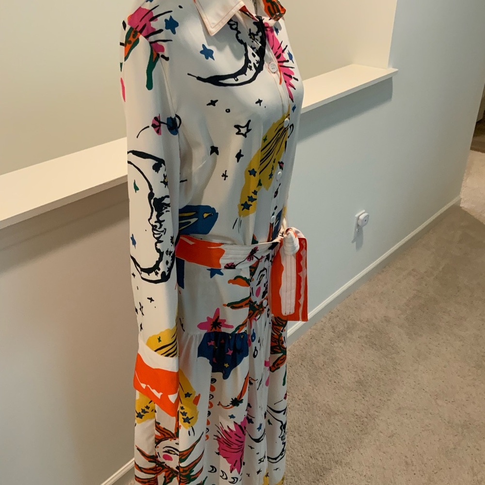 Sunday Up size medium Multicolor Abstract Long Sleeve Dress - Picture 6 of 11